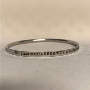 Stainless Steel Serenity Prayer Bangle